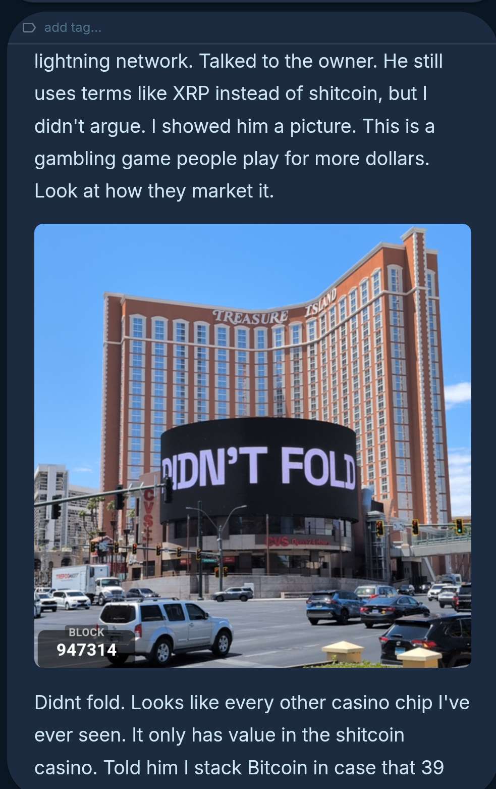Shitcoin Poker Chip Ad